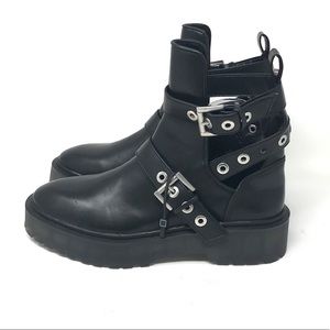 NWT Zara Moto Biker Platform Boots